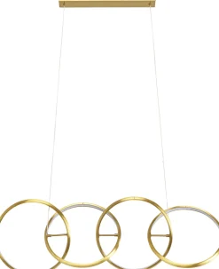 Lampa Wisząca LED Złote Okręgi Aluminium 105 Cm