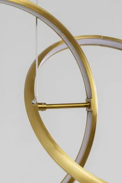 Lampa Wisząca LED Złote Okręgi Aluminium 105 Cm