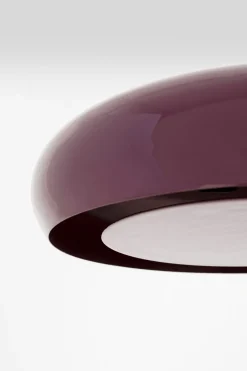 Lampa Wisząca Okrągła Fioletowa Stal Emaliowana Ø38 Cm