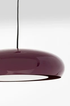 Lampa Wisząca Okrągła Fioletowa Stal Emaliowana Ø38 Cm