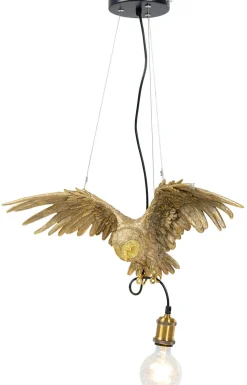 Lampa Wisząca Owl 57x28 Cm Złota