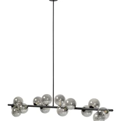 Lampa Wisząca Szklane Klosze Czarna 155x138 Cm