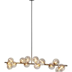Lampa Wisząca Szklane Klosze Czarna 155x138 Cm
