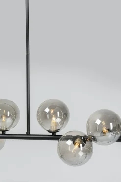 Lampa Wisząca Szklane Klosze Czarna 155x138 Cm