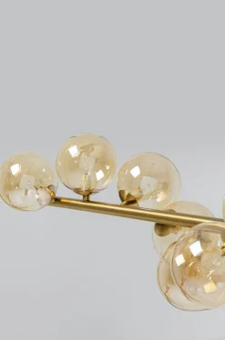 Lampa Wisząca Szklane Klosze Złota 155x138 Cm