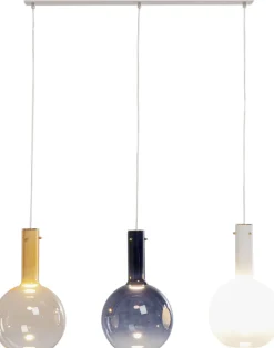 Lampa Wisząca Z 3 Szklanymi Kloszami W Różnych Kolorach 99 Cm