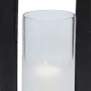 Latarenka Loft Duża Czarna Aluminium I Szło 22x61 Cm