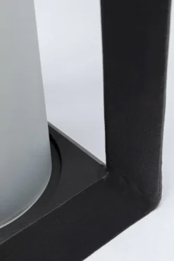 Latarenka Loft Duża Czarna Aluminium I Szło 22x61 Cm