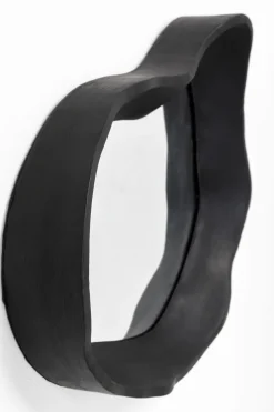 Lustro ścienne Do Salonu Czarne Asymetryczne 44x32 Cm