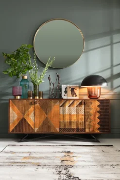 Lustro Curve MO ∅100 Cm Mosiężne