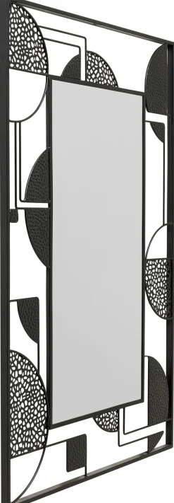 Lustro Czarne Rama Stalowa Loft 70x110 Cm