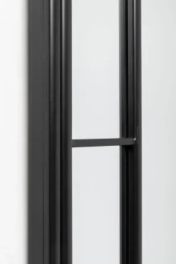 Lustro Czarne Rama Stalowa Loft Okno 60x170 Cm
