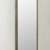 Lustro Do Salonu Duże Rama Stalowa Srebrno-złota Postarzana 90x180 Cm