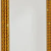Lustro Glamour Do Salonu Złote Stal I Szkło 80x100 Cm