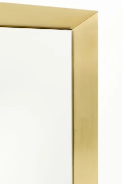 Lustro Prostokątne Rama Złota Stalowa 80x120 Cm