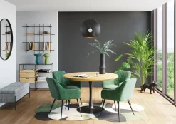 Lustro Wiszące Bella Ø100 Cm Czarne