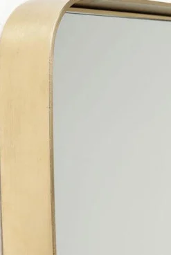 Lustro Wiszące Curve Rectangular 120x80 Cm Mosiężne
