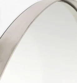 Lustro Wiszące Curve Round ∅100 Cm Srebrne