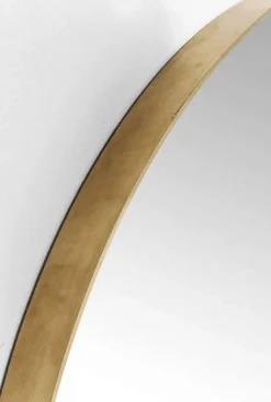 Lustro Wiszące Curve Round ∅100 Cm Mosiężne