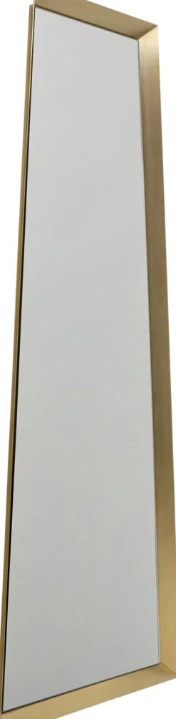 Lustro Wiszące Do Salonu Rama Złota Stalowa 65(45)x160 Cm