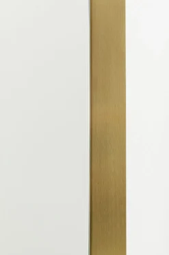 Lustro Wiszące Do Salonu Rama Złota Stalowa 65(45)x160 Cm