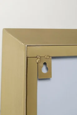 Lustro Wiszące Do Salonu Rama Złota Stalowa 65(45)x160 Cm