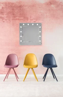 Lustro Wiszące Make Up Square 81x81 Cm Srebrne