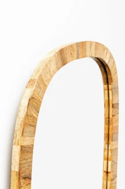 Lustro Wiszące Naturalne Do Salonu 43x93 Cm