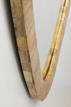 Lustro Wiszące Naturalne Do Salonu 65x77 Cm