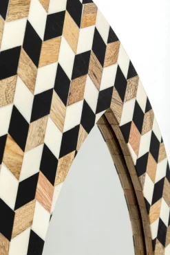 Lustro Wiszące Okrągłe MDF I żywica Epoksydowa Ø67 Cm