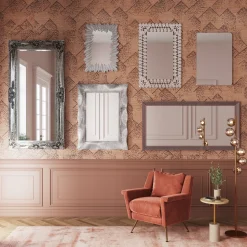 Lustro Wiszące Royal Residence 203x104 Cm Srebrne