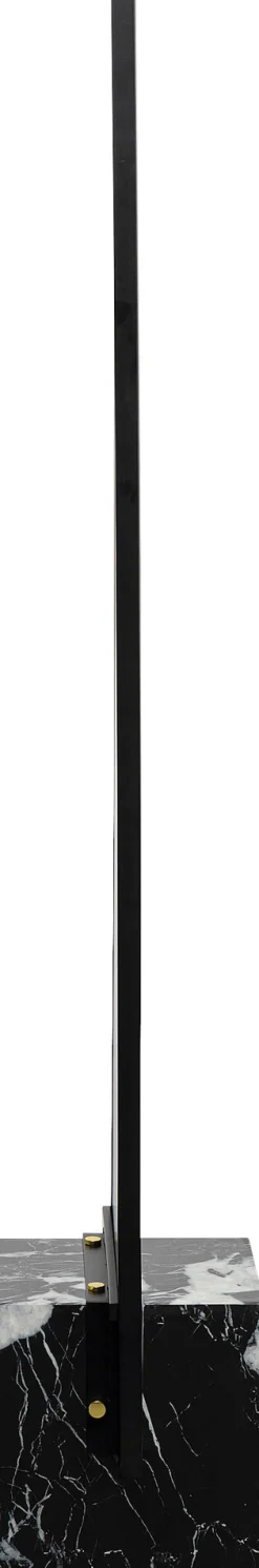 Lustro Z Czarną Ramą 46x180 Cm Podstawa Z Marmuru