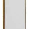 Lustro Ze Złotą Ramą 46x180 Cm Podstawa Z Marmuru Biała