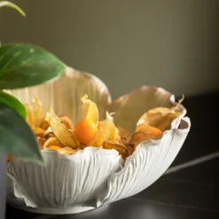 Misa Dekoracyjna Flower Bloom Ø20 Cm Kremowo-złota