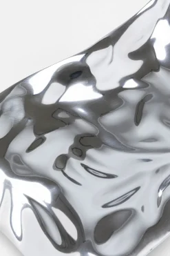 Misa Dekoracyjna Jade 48x22 Cm Aluminium Srebrna