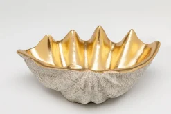 Misa Dekoracyjna Muszla Srebrno-złota 41x27 Cm