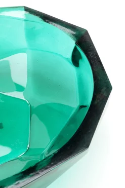 Misa Dekoracyjna Szkło Z Recyklingu Zielone Ø25 Cm
