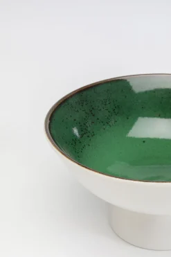 Miska Na Przekąski Zielona Porcelana Ø17 Cm 500 Ml