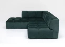 Narożnik Belami 265x210 Cm Ciemnozielony Lewy