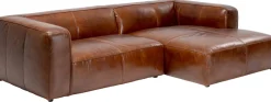 Narożnik Cubetto 270x170 Cm Brązowy Skóra Naturalna - Prawy