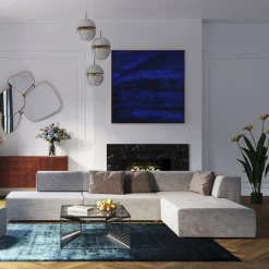 Narożnik Duży Modułowy Szary 357x182 Cm Prawy