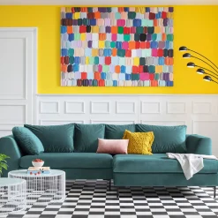 Narożnik Gianna 290x167 Cm Zielony Prawy