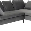 Narożnik Gianni Small Velvet 270x167 Cm Szary Prawy