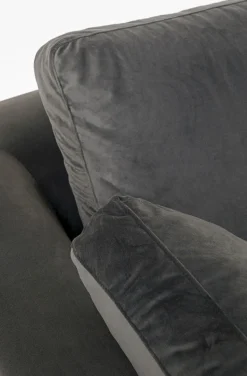 Narożnik Gianni Small Velvet 270x167 Cm Szary Prawy