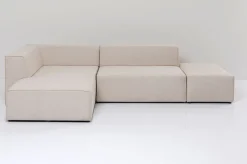 Narożnik Infinity Ottomane 306x182 Cm Kremowy Lewy