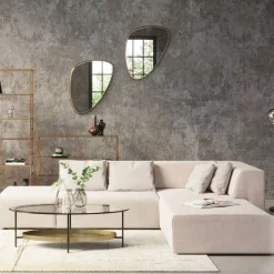 Narożnik Infinity Ottomane 306x182 Cm Kremowy Prawy