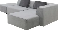 Narożnik Infinity Szary 302x182 Cm Prawostronny