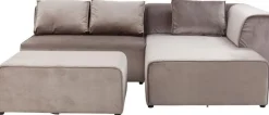 Narożnik Infinity Velvet 302x182 Cm Taupe Prawy