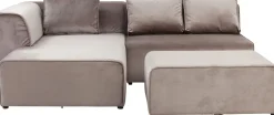 Narożnik Infinity Velvet 306x182 Cm Taupe Lewy
