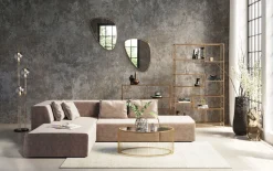 Narożnik Infinity Velvet 306x182 Cm Taupe Lewy